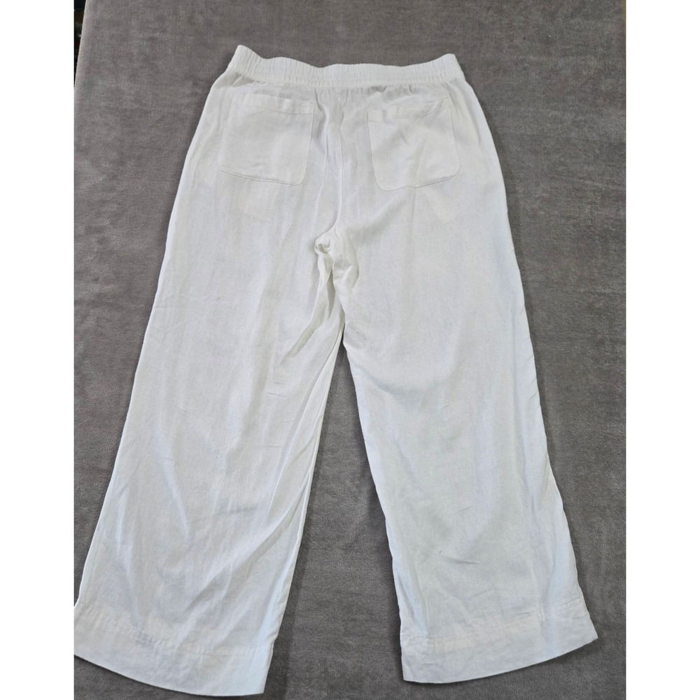 Old Navy Linen Blend Wide Leg Pants Large Capsule Coastal Lagenlook Neutral Boho